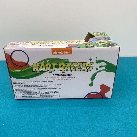 Nickelodeon TMNT Pullback Kart Racers Leonardo In Party Wagon Teenage Mutant - Picture 7 of 7
